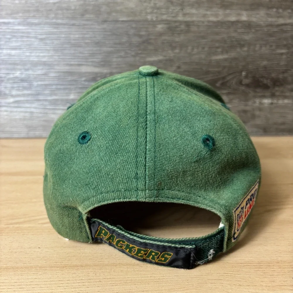 Vintage Green Bay Packers Hat Strap Back Green Sports Specialties NFL Football